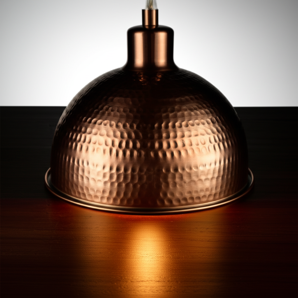 Hand-Beaten Copper Pendant